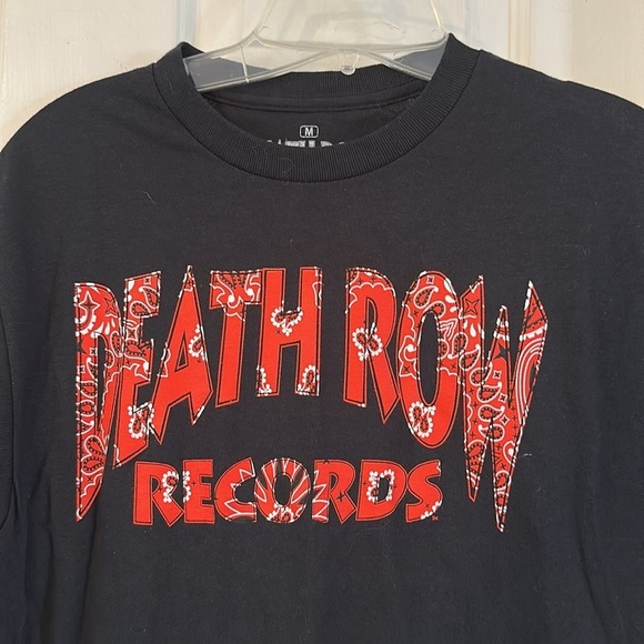 Death Row Records Black & Red Graphic Short Sleeve T-Shirt Size Medium - Picture 3 of 5
